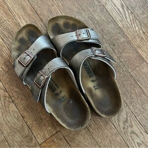 Rose gold Birkenstocks